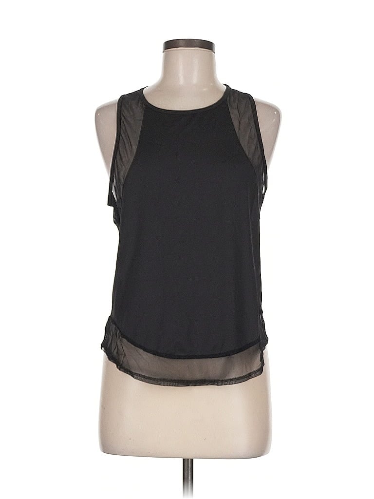 Bethany Black Sleeveless T-Shirt Size M - photo 1