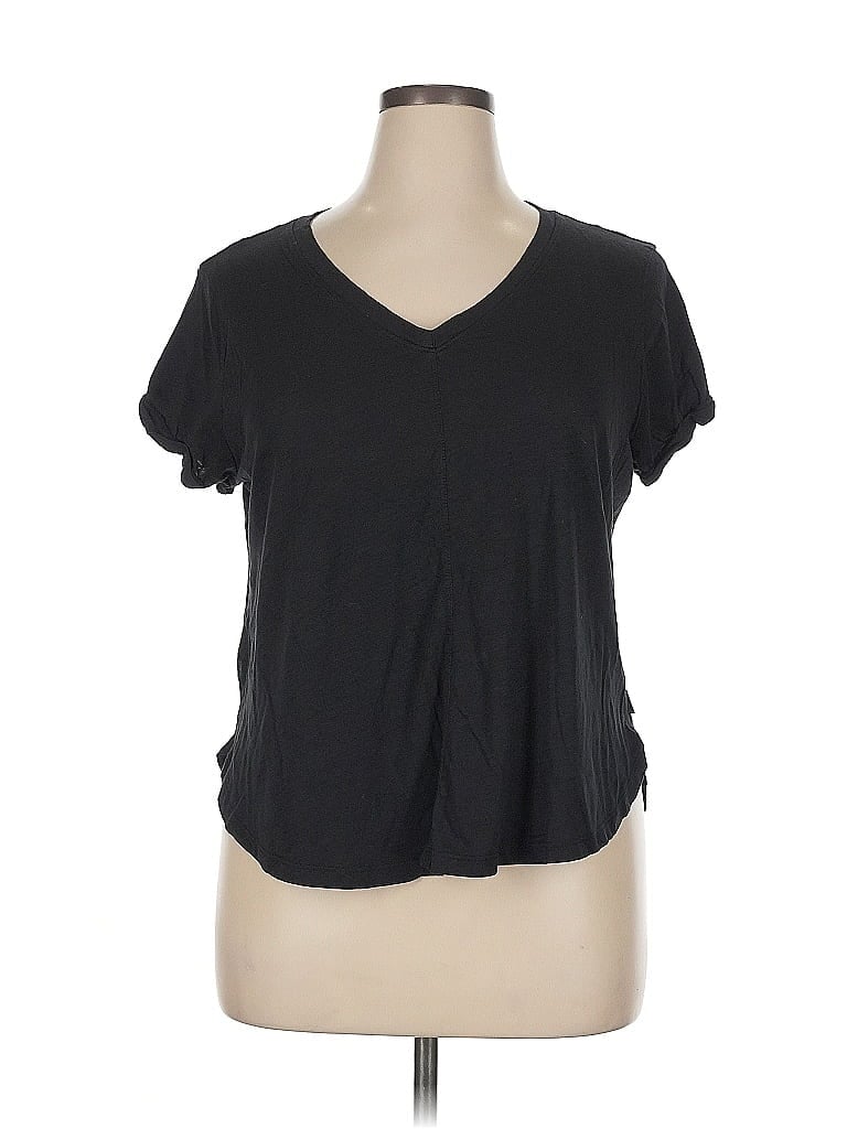 Pre-owned Eddie Bauer Short Sleeve T-shirt In Black