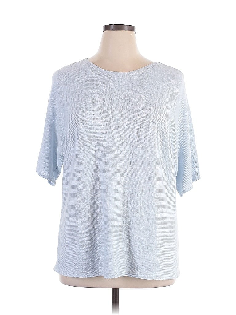 Eileen Fisher Women's Merino Wool Ribbed Pullover Sweater Purple Size Large main image 0