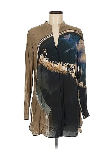 Akris Punto Long Sleeve Silk Top (view 1)