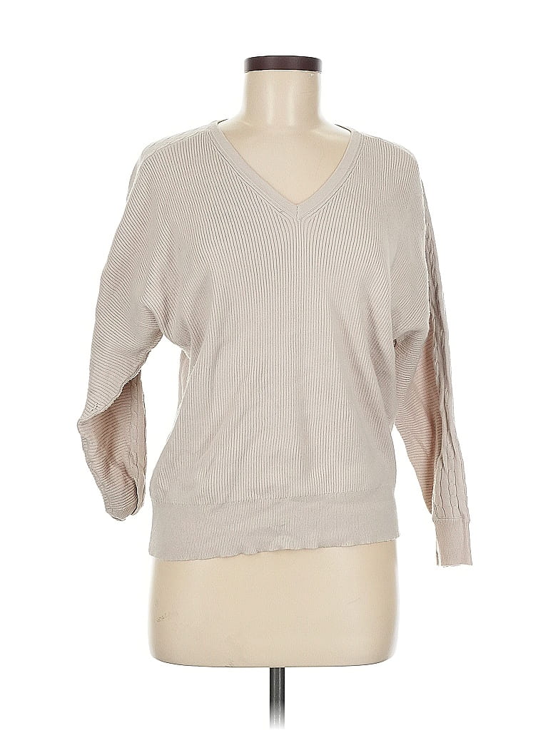 Pre-owned T Tahari 3/4 Sleeve T-shirt In Brown