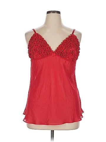 Frederick's of Hollywood Red Frilly Sleeveless Lingerie Top (view 1)