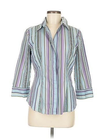 Express Design Studio 3/4 Sleeve Button-Down Shirt (view 1)