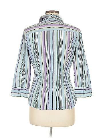 Express Design Studio 3/4 Sleeve Button-Down Shirt (view 2)