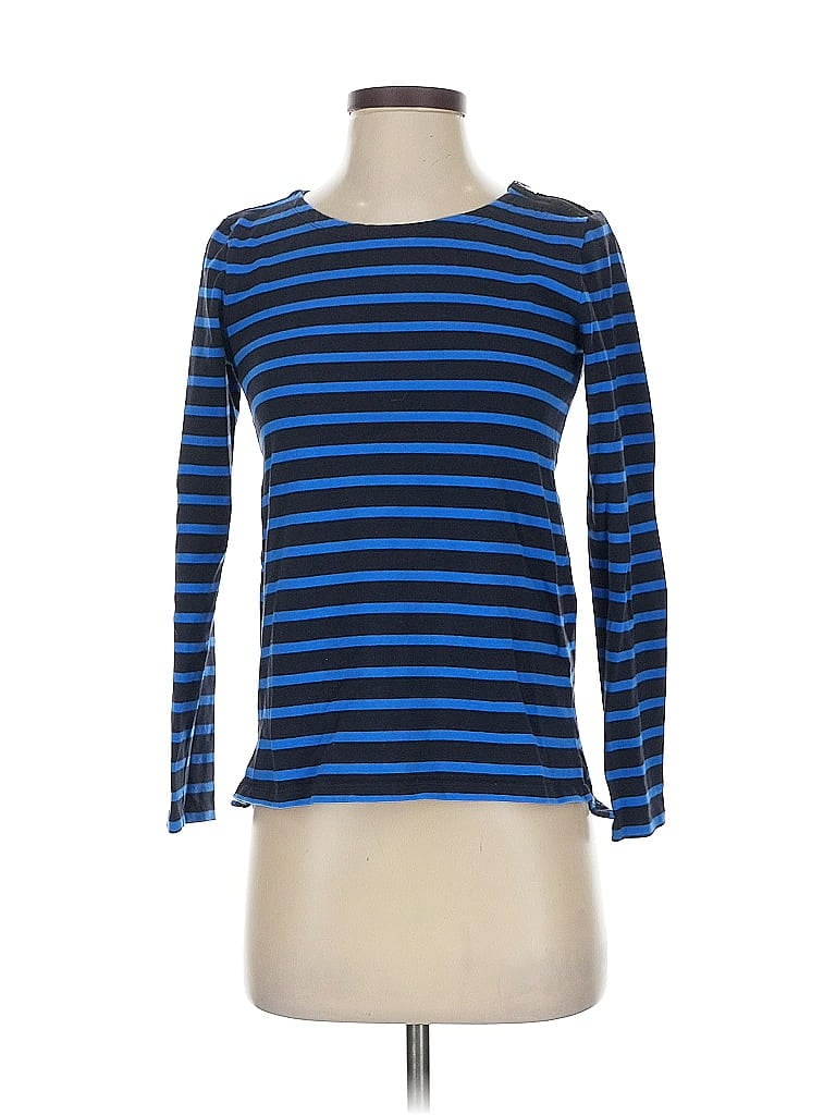 Pre-owned Ann Taylor 3/4 Sleeve T-shirt In Blue