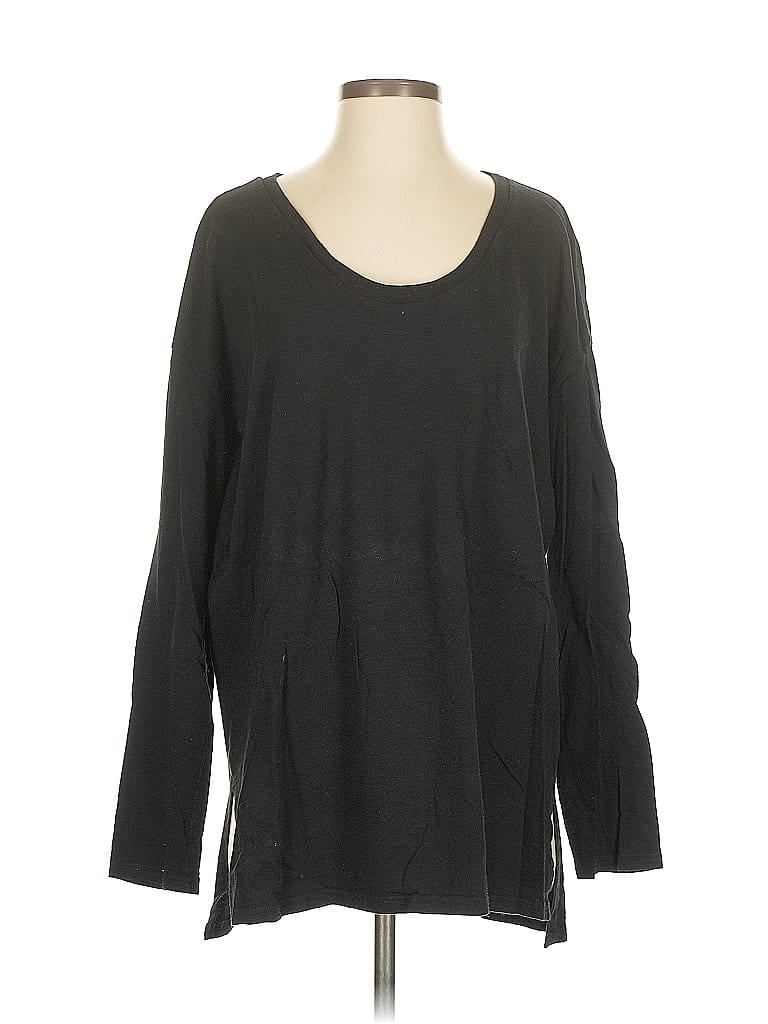 Click to view more detailed imagery on our partner's website Pre-owned Gap Long Sleeve Top Black Scoop Neck Tops