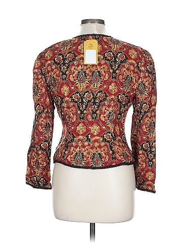 Maggy London Red Paisley Rayon Jacket, Elegant (view 2)