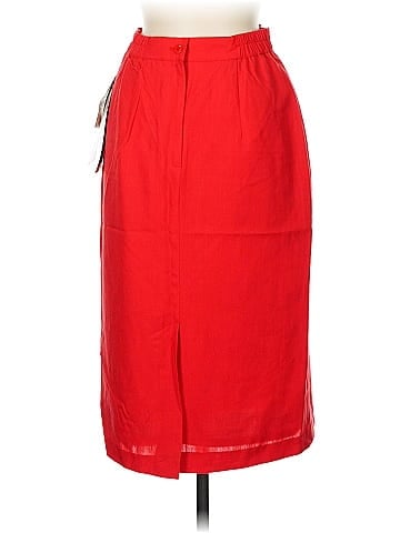 Sag Harbor Red Casual Skirt with Elastic Waist (view 2)