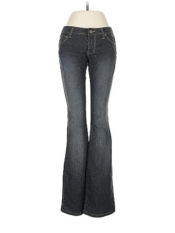Angels Black Flared Jeans with Rhinestones (view 1)