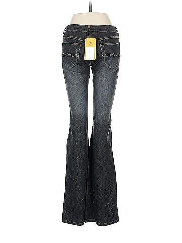Angels Black Flared Jeans with Rhinestones (view 2)