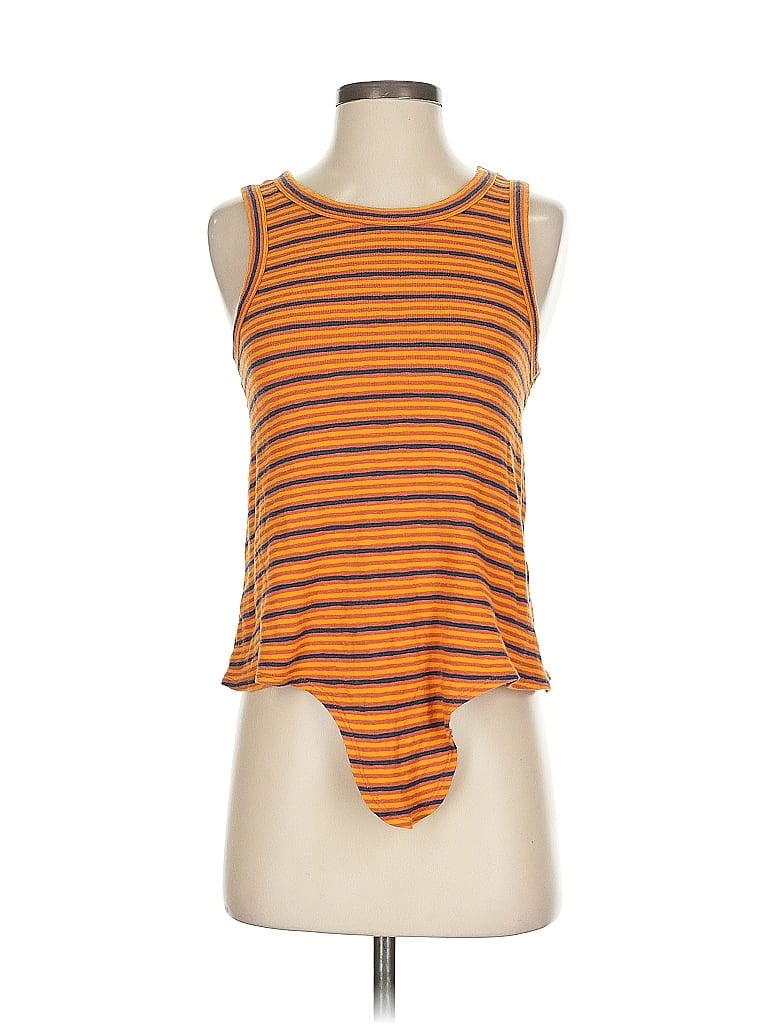 Pre-owned Madewell Tank Top Orange Strapless Neckline Tops