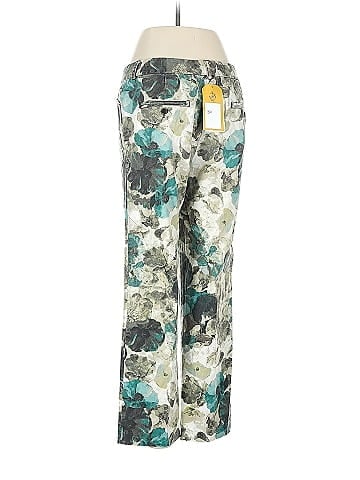 Larry Levine Floral Green Casual Pants (view 1)