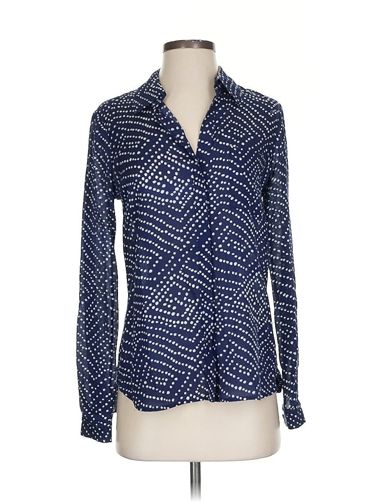 Click to view more detailed imagery on our partner's website Pre-owned Diane Von Furstenberg Long Sleeve Blouse In Blue