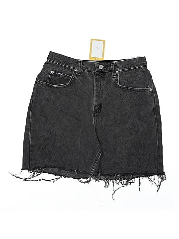 Riders by Lee Black Frayed Riders Denim Shorts (view 1)