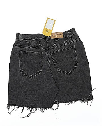 Riders by Lee Black Frayed Riders Denim Shorts (view 2)