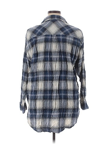 H&M L.O.G.G. 3/4 Sleeve Button-Down Shirt (view 2)