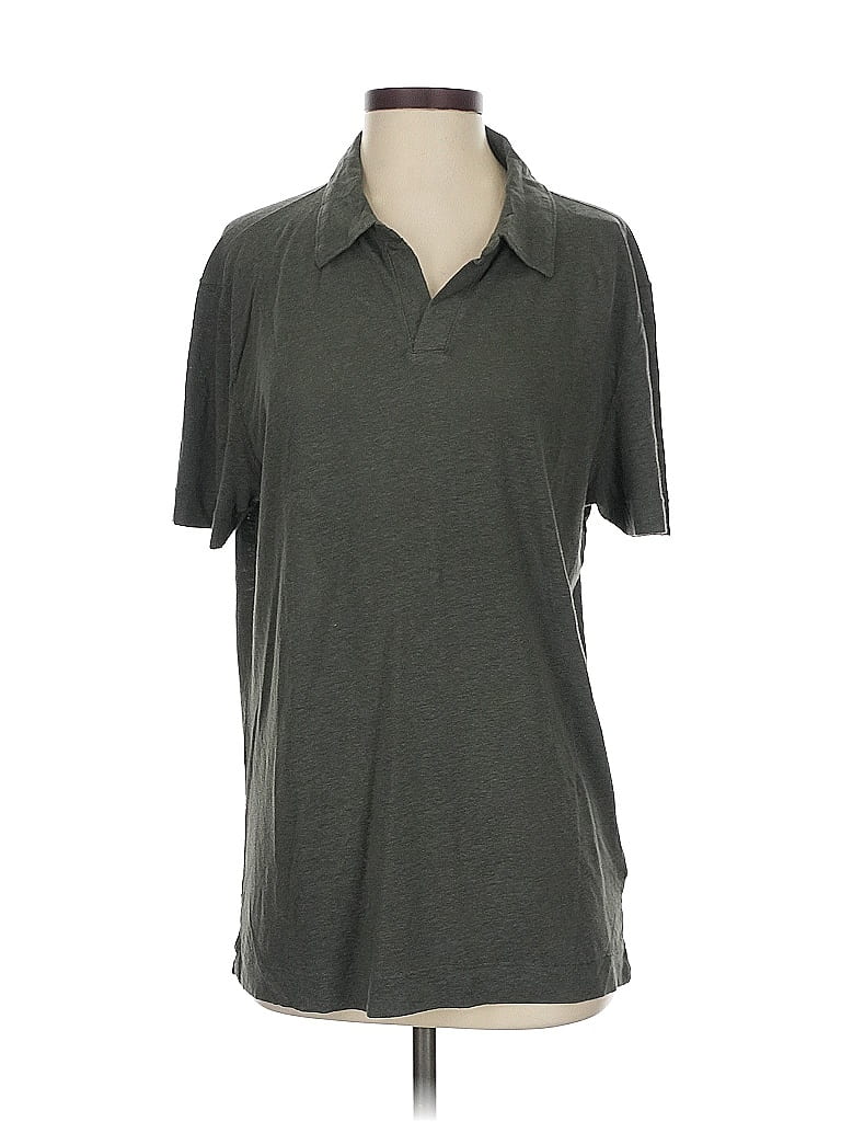 Pre-owned Abercrombie & Fitch Short Sleeve Polo Shirt In Gray