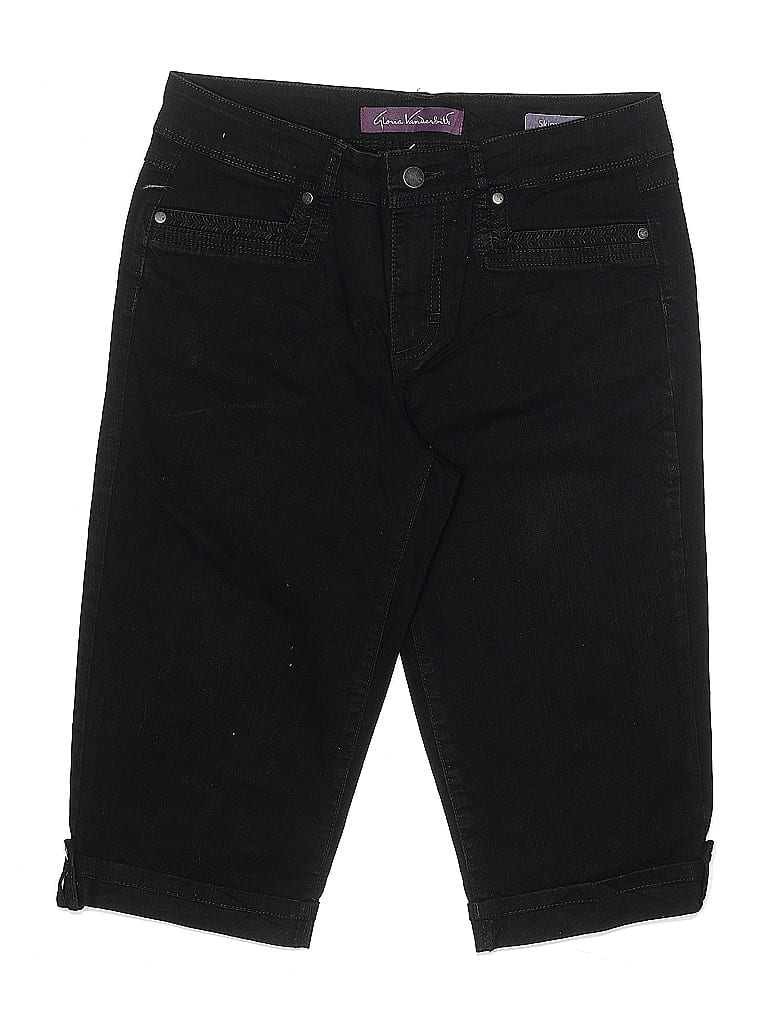 Pre-owned Gloria Vanderbilt Denim Shorts In Black