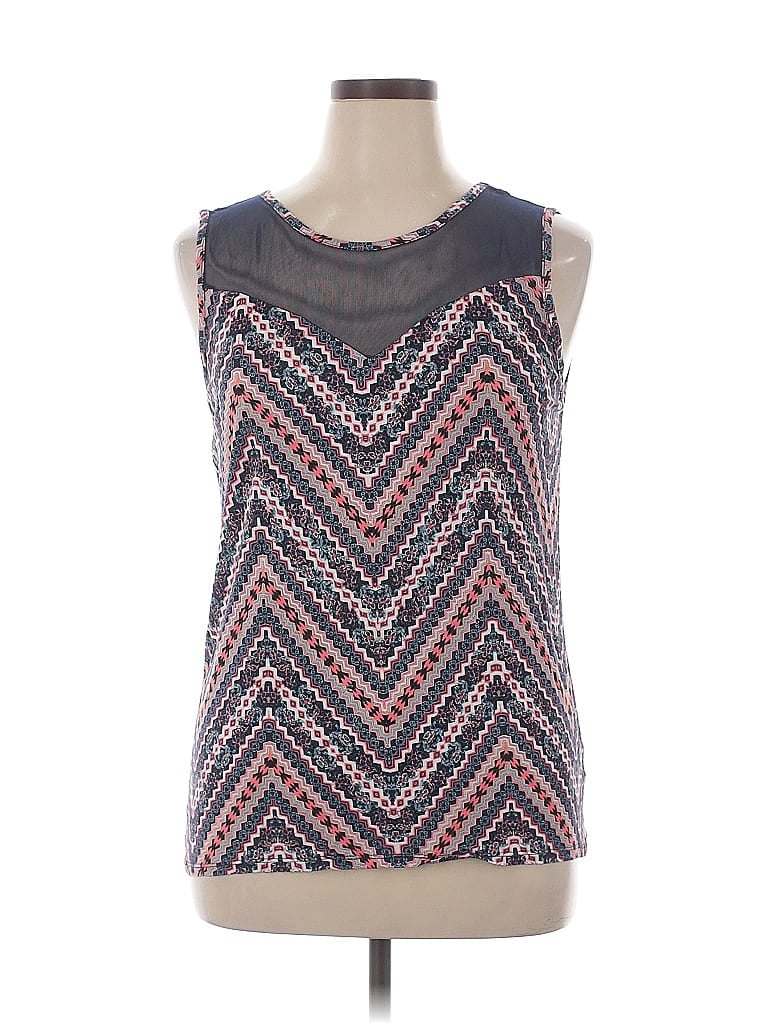 Click to view more detailed imagery on our partner's website Pre-owned Loveappella Sleeveless Top Blue Halter Neckline Tops