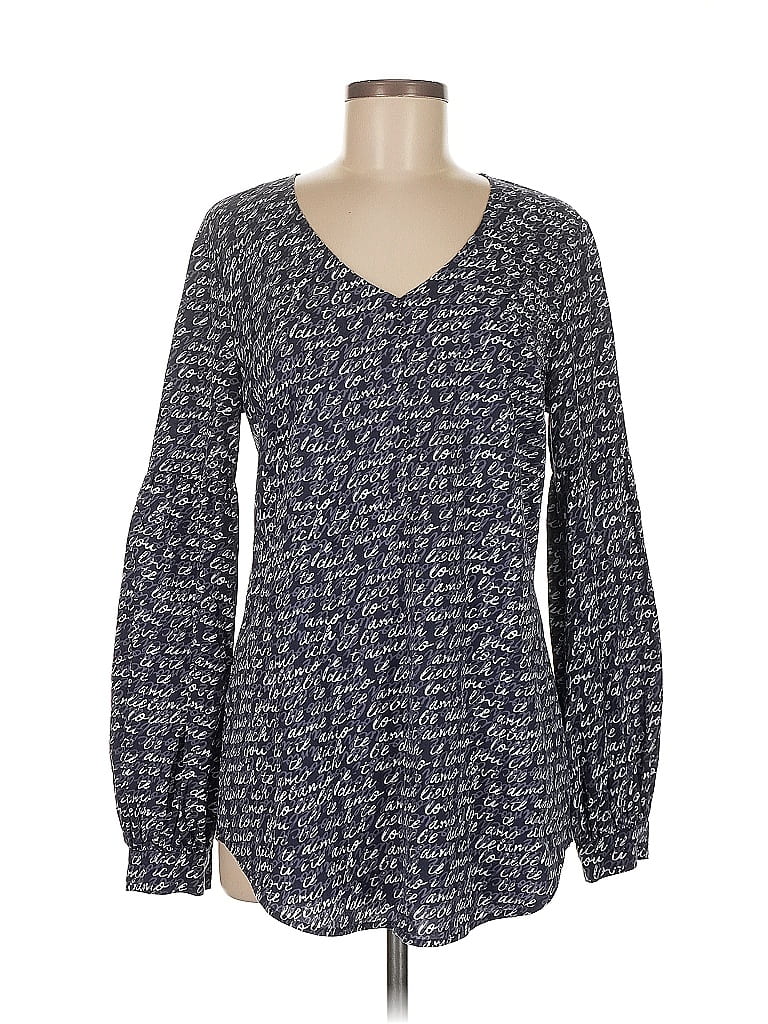 Pre-owned Cabi Long Sleeve Blouse In Blue