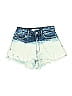 H&M Loves Coachella Tie-dye Blue Denim Shorts Size 4 - photo 1