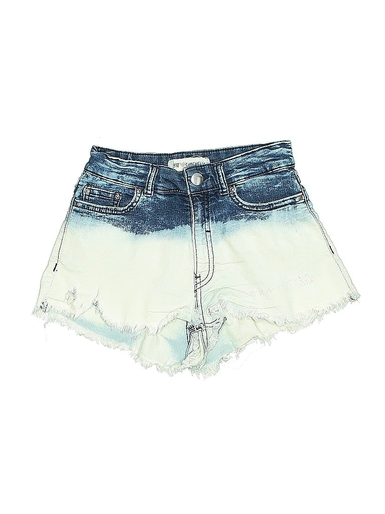 H&M Loves Coachella Tie-dye Blue Denim Shorts Size 4 - photo 1