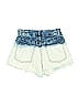 H&M Loves Coachella Tie-dye Blue Denim Shorts Size 4 - photo 2