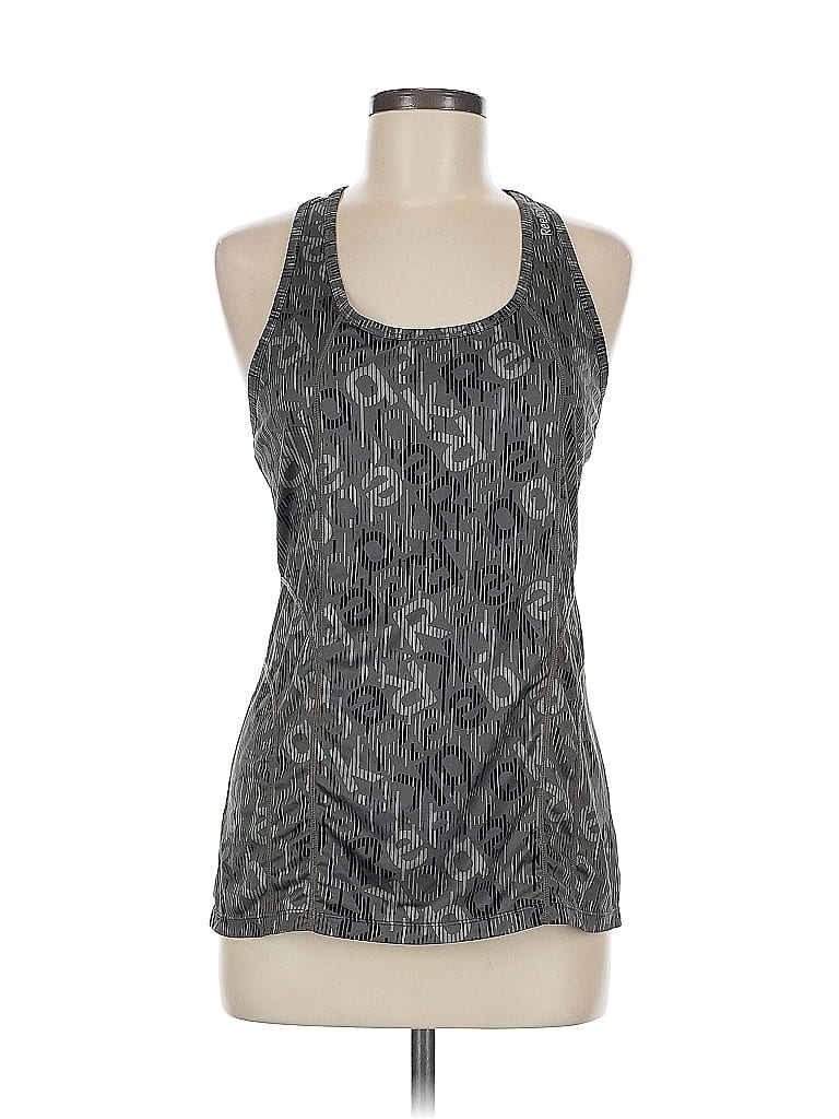 Pre-owned Reebok Tank Top Gray Halter Neckline Tops