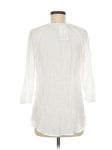 Spense White Crochet Long Sleeve Blouse (view 2)