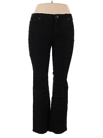 Faded Glory Black Stretch Bootcut Jeans (view 1)