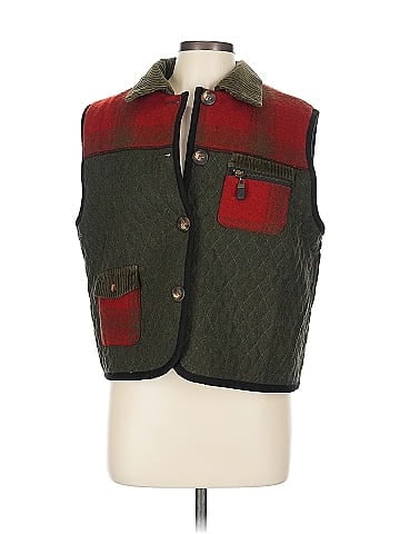 Canvas Backs Quilted Red Patchwork Vest (view 1)
