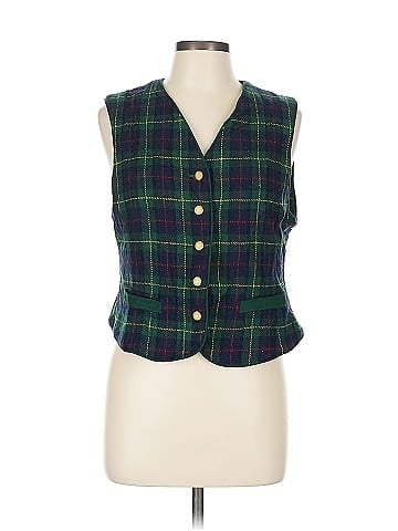 Lizsport Classic Green Tartan Vest (view 1)