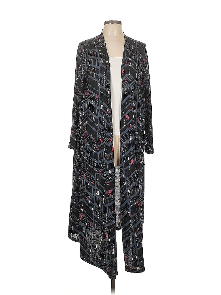 Pre-owned Lularoe Kimono In Gray