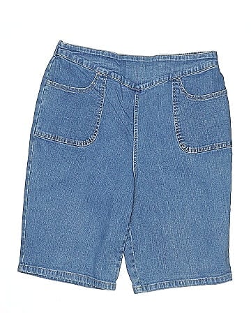 D&Co. Blue Denim Casual Elasticated Shorts (view 1)