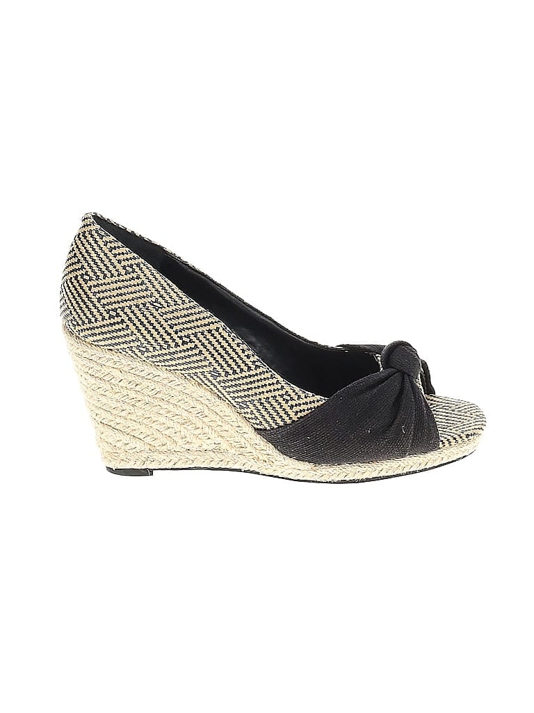 Kelly & Katie Gold Black Wedges Size 8 - photo 1