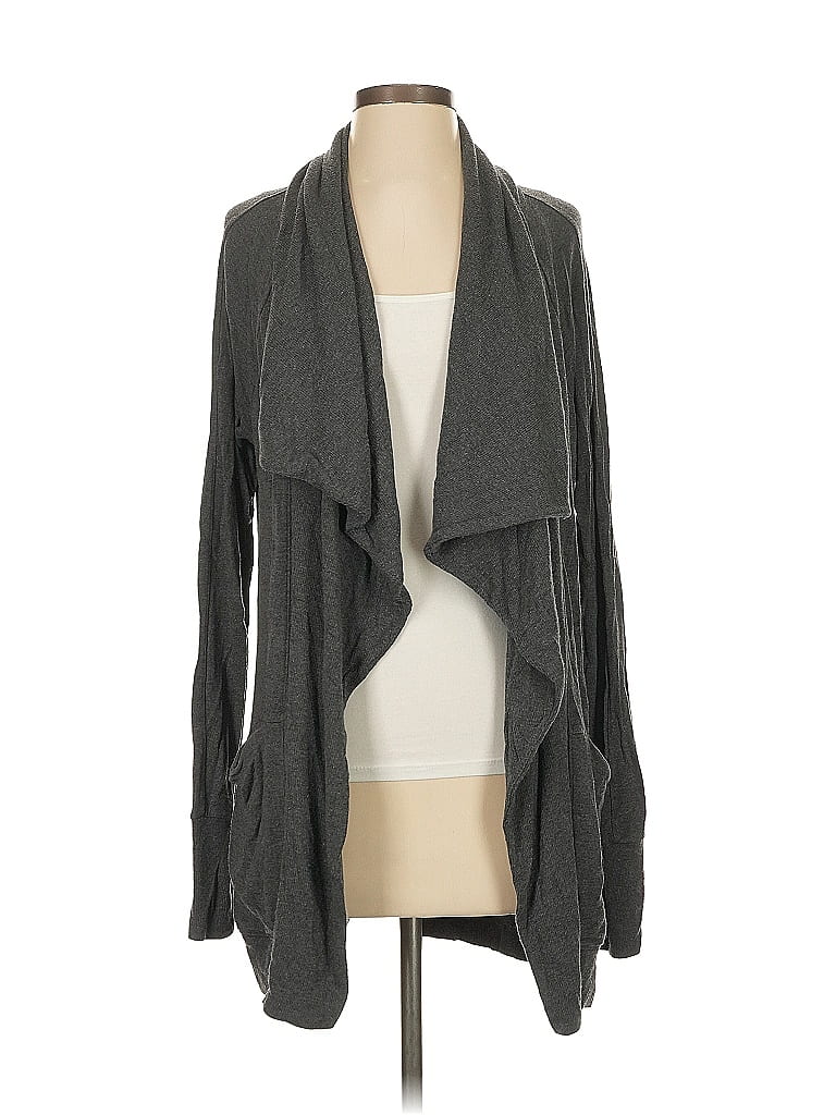 Pre-owned Athleta Cardigan Sweater In Gray