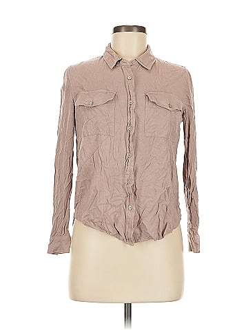 Pink Rose Long Sleeve Button-Down Shirt (view 1)