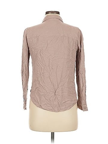 Pink Rose Long Sleeve Button-Down Shirt (view 2)