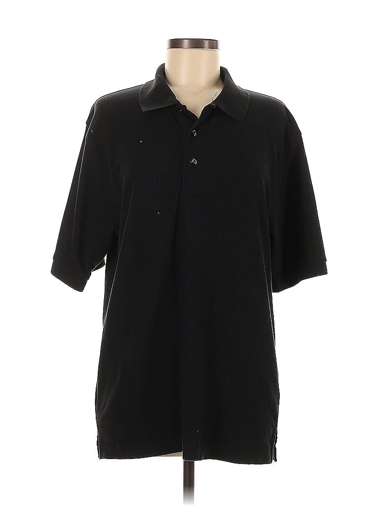 Pre-owned Port Authority 3/4 Sleeve Blouse In Black