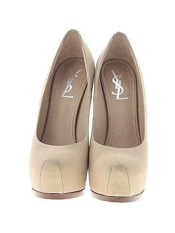 Yves Saint Laurent Lizard Embossed Heels (view 2)