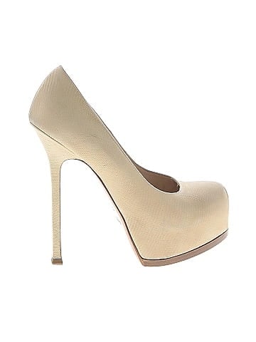 Yves Saint Laurent Lizard Embossed Heels (view 1)