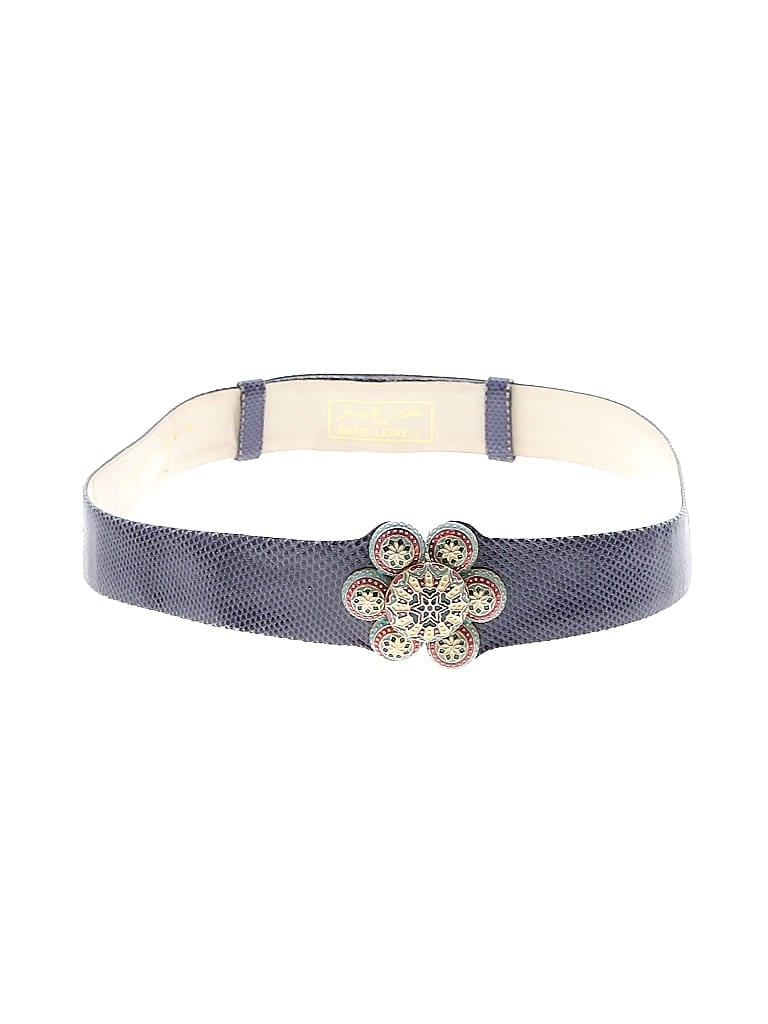 Judith Leiber Blue Purple Vintage Lizard Embossed Leather Belt Size XS - photo 1