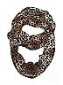 Julia 100% Polyester Animal Print Brown Scarf One size - photo 1