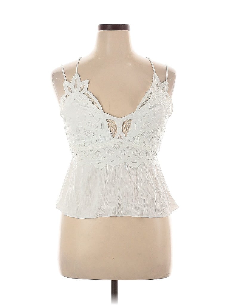 Pre-owned J For Justify Sleeveless Blouse In White