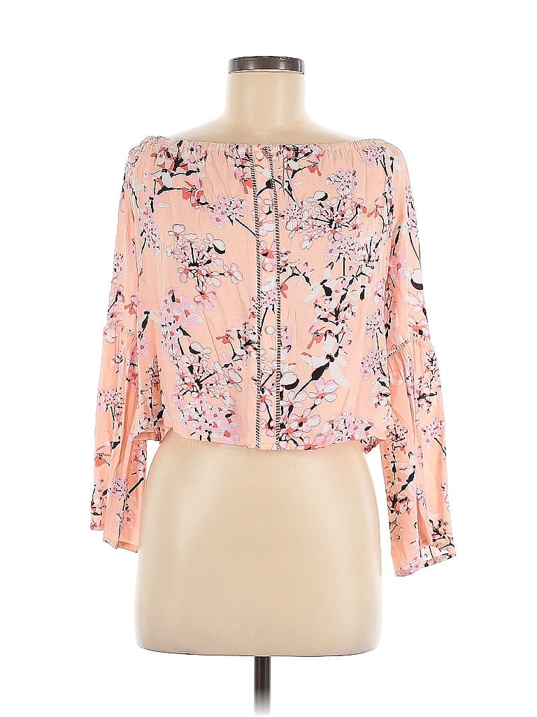 Pre-owned Cupcakes And Cashmere 3/4 Sleeve Blouse In Pink