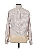 Lands' End 100% Cotton Chevron-herringbone Gray Long Sleeve Button-Down Shirt Size 17 - photo 2