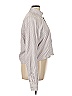 Lands' End 100% Cotton Chevron-herringbone Gray Long Sleeve Button-Down Shirt Size 17 - photo 4