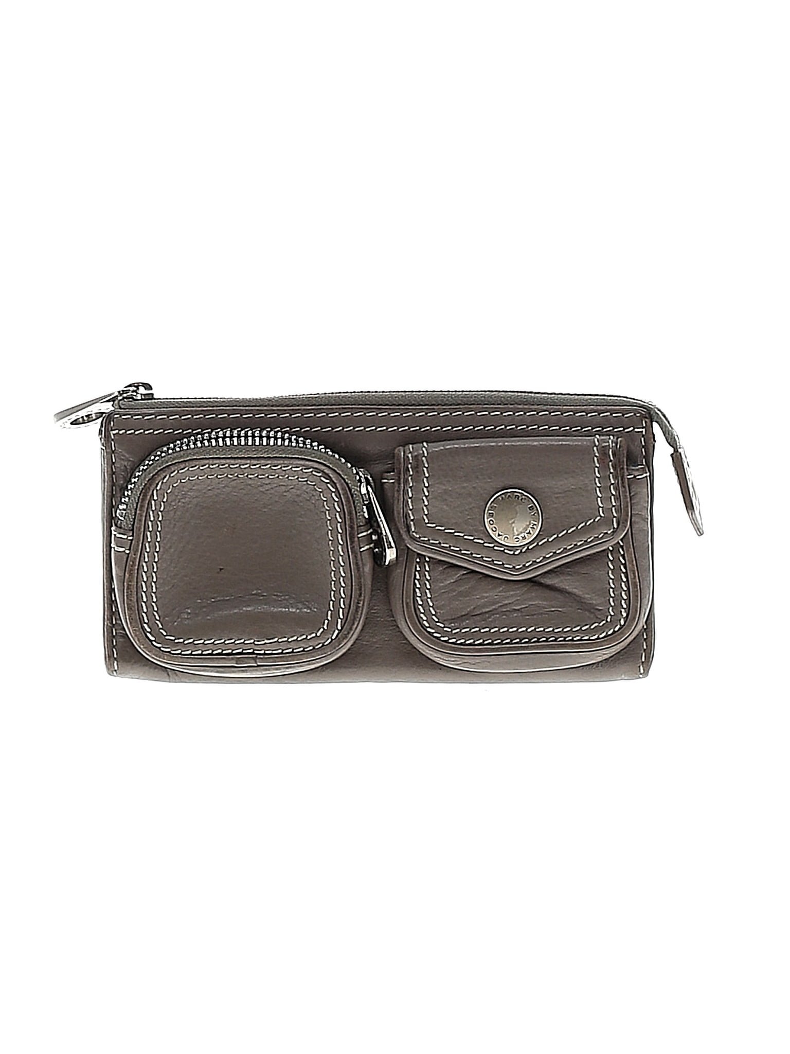 Marc by Marc Jacobs 100% Leather Gray Leather Wallet One size