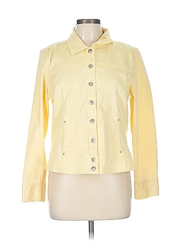 Christopher & Banks Classic Yellow Button-Down Jacket (view 1)