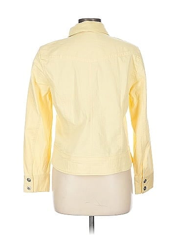 Christopher & Banks Classic Yellow Button-Down Jacket (view 2)